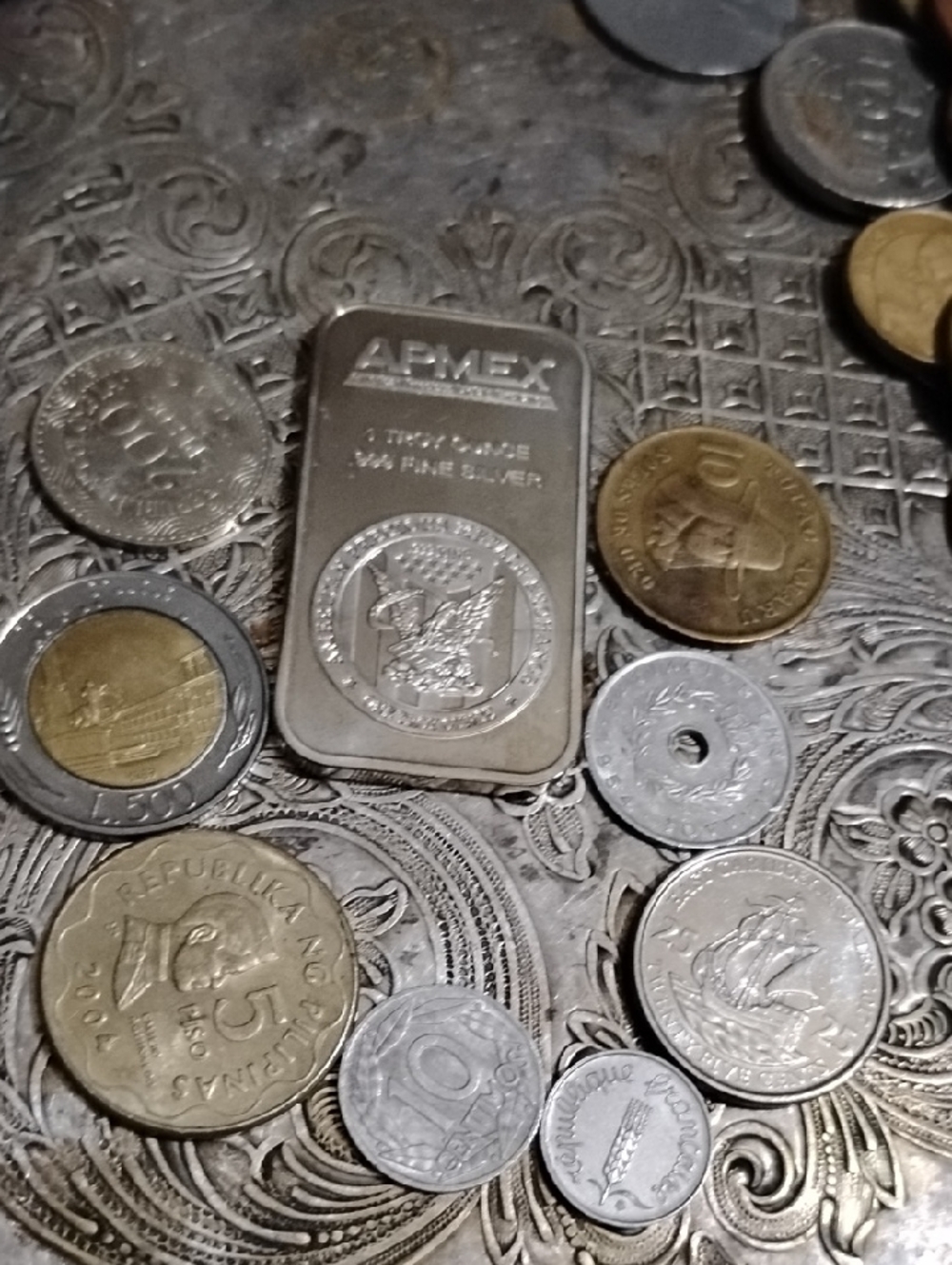Silver Plated Bullion  Bar - Silver/Gray